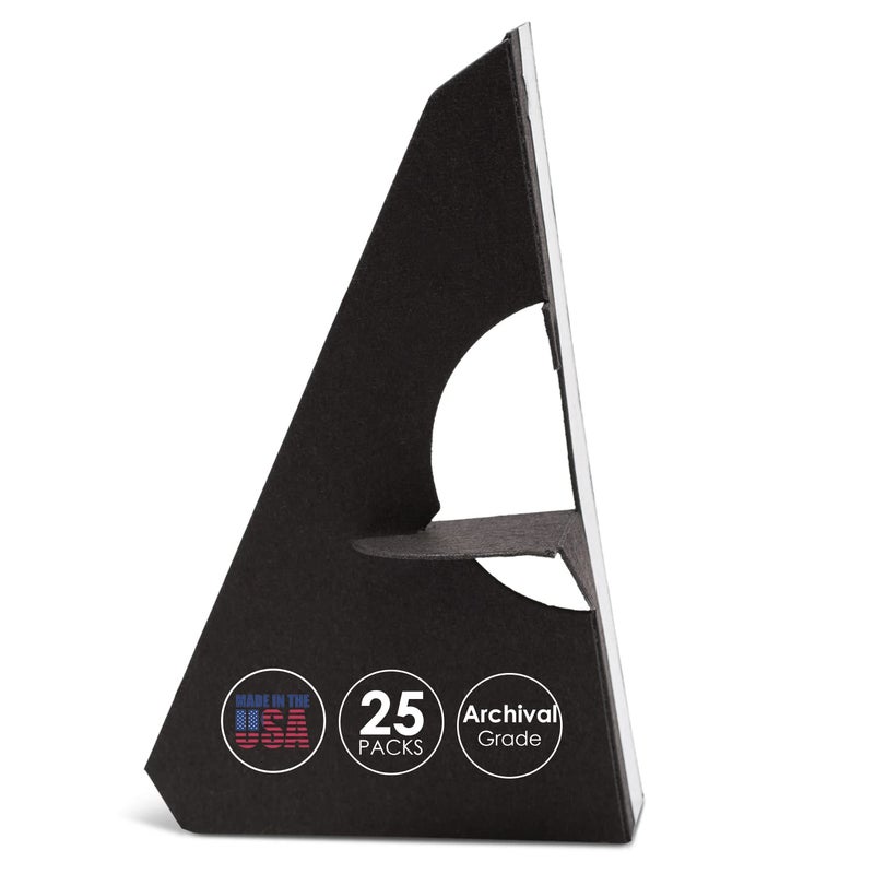 لينيكو حامل خلفي لاصق ذاتي أسود من لاينكو، 5 بوصات، عبوة من 25 قطعة - Image 1